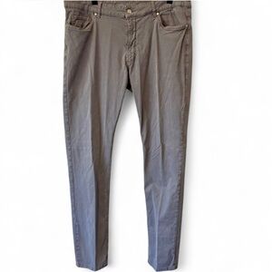 Peter Millar Collection Wayfare Pants Men's 38 x 34 Gray 5 Pocket Chino Casual